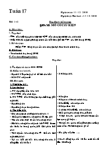 Giáo án Các môn Lớp 3 - Tuần 17 - Năm học 2010-2011