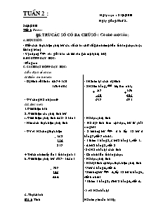 Giáo án Các môn Lớp 3 - Tuần 2 - Năm học 2010-2011