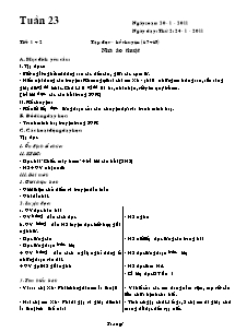 Giáo án Các môn Lớp 3 - Tuần 23 - Năm học 2010-2011