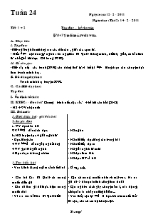 Giáo án Các môn Lớp 3 - Tuần 24 - Năm học 2010-2011