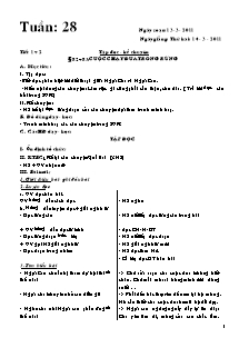Giáo án Các môn Lớp 3 - Tuần 28 - Năm học 2010-2011