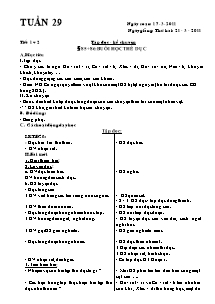 Giáo án Các môn Lớp 3 - Tuần 29 - Năm học 2010-2011