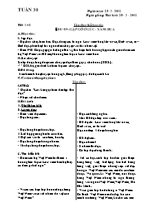 Giáo án Các môn Lớp 3 - Tuần 30 - Năm học 2010-2011
