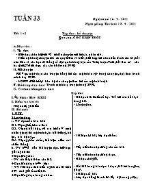 Giáo án Các môn Lớp 3 - Tuần 33 - Năm học 2010-2011