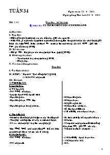 Giáo án Các môn Lớp 3 - Tuần 34 - Năm học 2010-2011