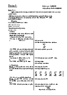 Giáo án Các môn Lớp 3 - Tuần 5 - Năm học 2010-2011