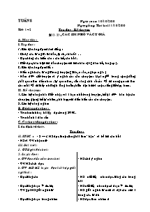 Giáo án Các môn Lớp 3 - Tuần 8 - Năm học 2010-2011