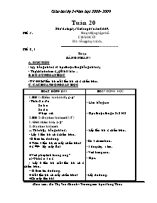 Giáo án Tổng hợp Lớp 2 - Tuần 20 đến 35 - Năm học 2008-2009 - Đỗ Thị Vân Khánh