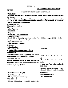 Giáo án Tổng hợp Lớp 4 - Tuần 13 - Năm học 2010-2011