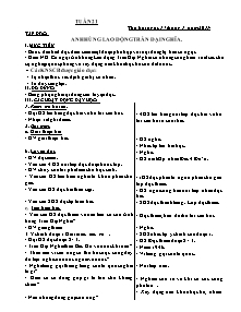 Giáo án Tổng hợp Lớp 4 - Tuần 21 - Năm học 2010-2011