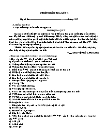 Phiếu kiểm tra giữa học kỳ I Tiếng việt Lớp 2