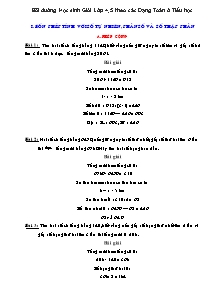 Bài tập Bồi dưỡng học sinh giỏi Toán Lớp 4,5 (Có lời giải)