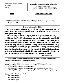 Bộ đề kiểm tra cả năm môn Tiếng việt Lớp 3 - Năm học 2008-2009 - Trường Tiểu học Hai Bà Trưng