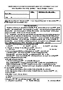 Bộ đề kiểm tra chất lượng học kì I Toán, Tiếng việt Lớp 4 - Năm học 2008-2009