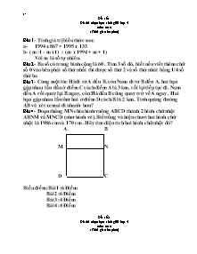 Bộ đề kiểm tra thi học sinh giỏi môn Toán Lớp 4,5