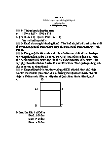 Bộ đề thi chọn học sinh giỏi Toán Lớp 4,5 - Năm học 2004-2005