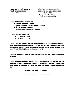 Đề dự tuyển thi học sinh giỏi Toán, Tiếng việt Lớp 4 - Năm học 2008-2009 - Trường Tiểu học Quảng Lưu