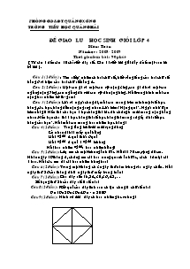 Đề giao lưu học sinh giỏi Toán Lớp 4 - Năm học 2008-2009 - Trường Tiểu học Quang Hải