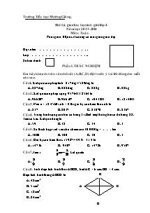 Đề giao lưu học sinh giỏi Toán Lớp 4 - Năm học 2013-2014 - Trường Tiểu học Mường Giàng