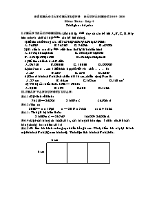 Đề khảo sát chất lượng đầu năm môn Toán Lớp 4 - Năm học 2009-2010
