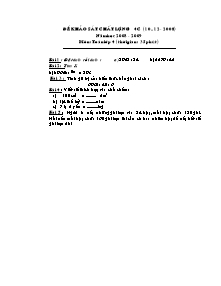 Đề khảo sát chất lượng môn Toán Lớp 4 - Năm học 2008-2009