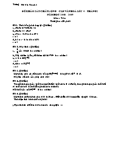 Đề khảo sát chất lượng Toán Lớp 3,4 - Năm học 2008-2009 - Trường Tiểu học Vô Tranh 1