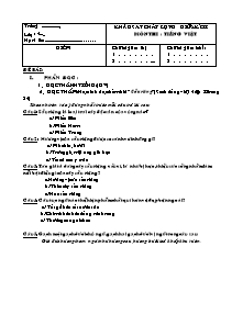 Đề khảo sát giữa học kì II Tiếng việt Lớp 4 - Năm học 2009-2010