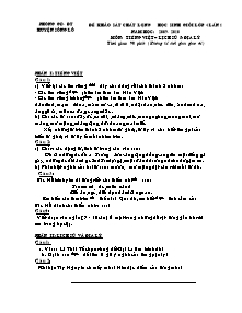 Đề khảo sát học sinh giỏi Tiếng việt, Lịch sử và Địa lí Lớp 4 - Năm học 2009-2010