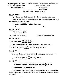 Đề khảo sát học sinh giỏi Toán Lớp 4 - Năm học 2008-2009 - Trường Tiểu học Điệp Nông