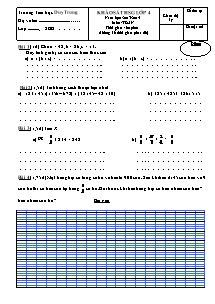 Đề khảo sát học sinh giỏi Toán Lớp 4 - Năm học 2013-2014 - Trường Tiểu học Duy Trung
