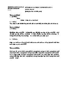 Đề khảo sát học sinh giỏi Toán Lớp 4 - Phòng GD&ĐT Xuân Trường