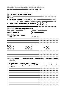 Đề kiểm định chất lượng học sinh giỏi Toán Lớp 4