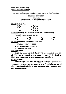 Đề kiểm định chất lượng học sinh Toán Lớp 4 - Năm học 2008-2009 - Trường Tiểu học Thọ Lộc