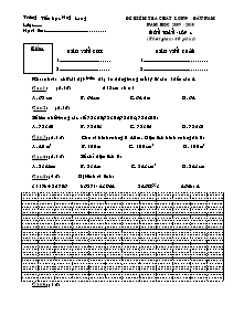 Đề kiểm tra chất lượng đầu năm Toán, Tiếng việt Lớp 4 - Năm học 2009-2010 - Trường Tiểu học Hưng Long