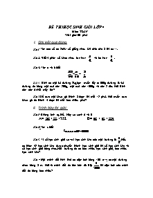 Đề kiểm tra chất lượng học sinh giỏi môn Toán Lớp 4