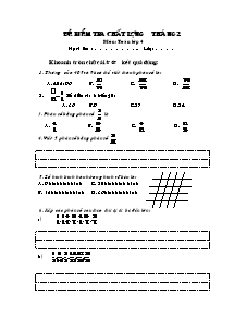 Đề kiểm tra chất lượng tháng 2 môn Toán, Tiếng việt Lớp 4
