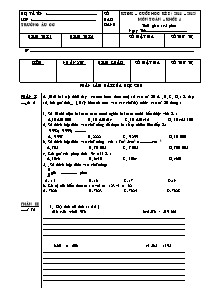 Đề kiểm tra cuối học kì I Các môn Lớp 4 - Năm học 2011-2012 - Trường Tiểu học Âu Cơ