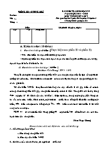 Đề kiểm tra cuối học kì I Tiếng việt Lớp 3 - Năm học 2011-2012 - Phòng GD&ĐT Ứng Hòa