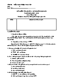 Đề kiểm tra cuối học kì I Tiếng việt Lớp 5 - Năm học 2009-2010 - Trường Tiểu học Triệu Nguyên