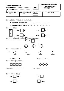 Đề kiểm tra cuối học kì I Toán, Tiếng việt Khối Tiểu học - Năm học 2009-2010 - Trường Tiểu học Nam Cao