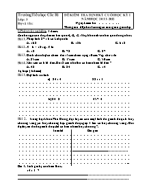Đề kiểm tra cuối học kì I Toán, Tiếng việt Lớp 3 - Năm học 2011-2012 - Trường Tiểu học Cốc Ri