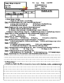 Đề kiểm tra cuối học kì II Các môn Lớp 4 - Năm học 2009-2010 - Trường Tiểu học An Thạnh 2B