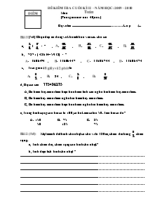 Đề kiểm tra cuối học kì II Các môn Lớp 4 - Năm học 2009-2010
