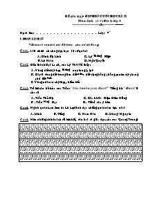 Đề kiểm tra cuối học kì II môn Lịch sử và Địa lí Lớp 4