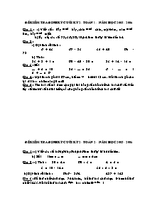 Đề kiểm tra cuối học kì II Toán cấp Tiểu học - Năm học 2005-2006
