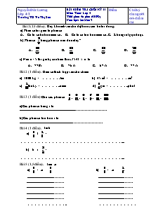 Đề kiểm tra cuối học kì II Toán Lớp 4 - Năm học 2012-2013 - Nguyễn Đức Lương