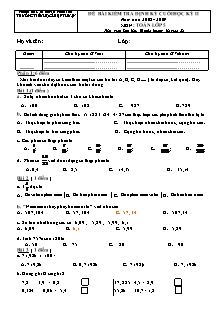 Đề kiểm tra cuối học kì II Toán Lớp 5 - Năm học 2008-2009 - Trường Tiểu học Hiệp Thuận
