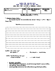 Đề kiểm tra cuối năm Các môn Khối Tiểu học - Năm học 2012-2013 - Trường Tiểu học Bình Phú B