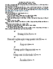 Đề kiểm tra cuối năm Đọc thành tiếng Lớp 4