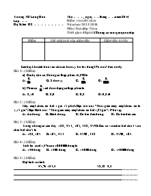 Đề kiểm tra cuối năm Toán Lớp 5 - Năm học 2013-2014 - Trường Tiểu học Long Hòa